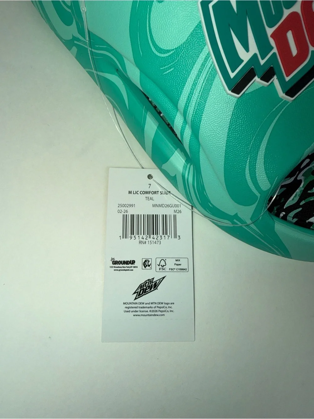 Mountain Dew BAJA BLAST Slides- Men’s 7 NWT